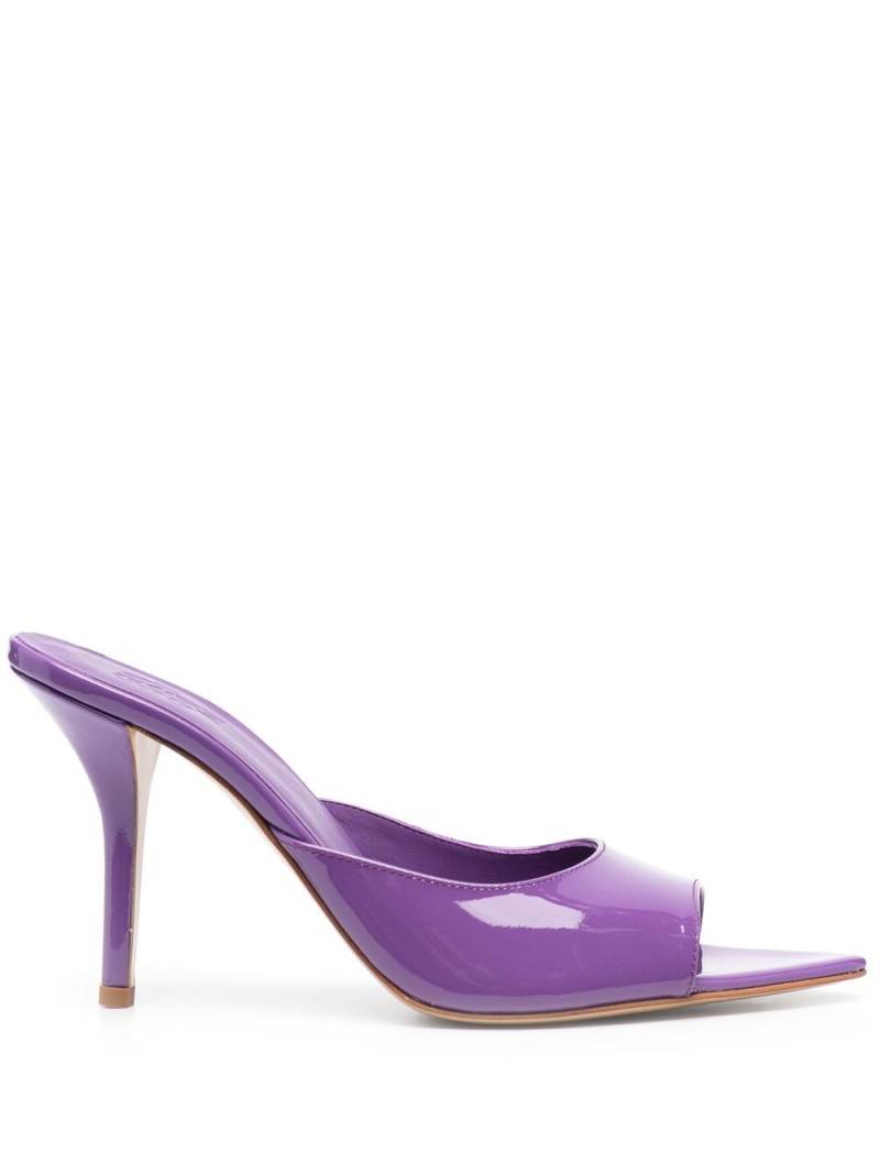 GIABORGHINI Perni 100mm patent leather mules - Purple von GIABORGHINI