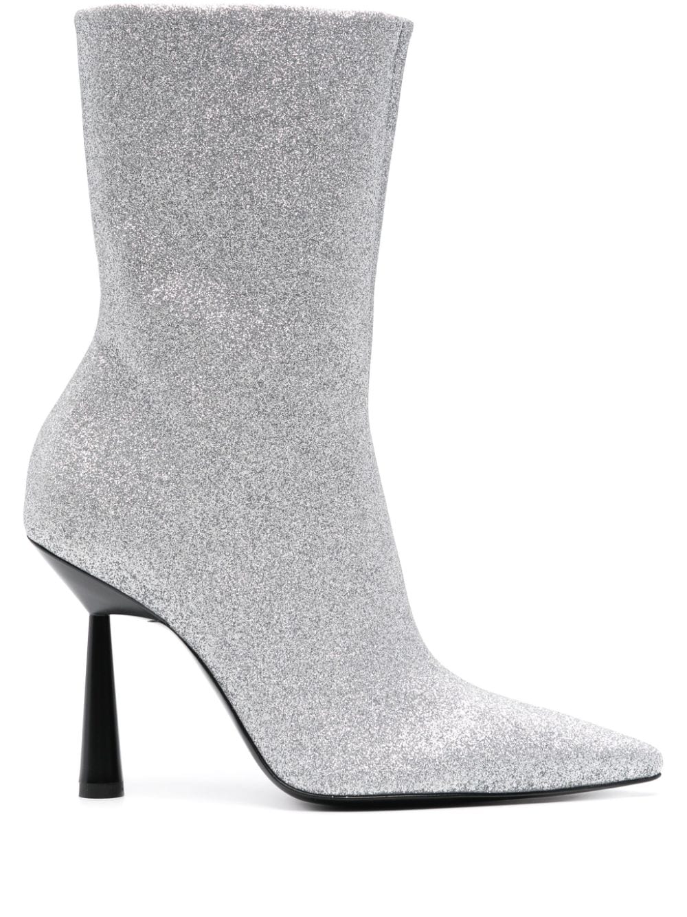 GIABORGHINI Rosie 100mm glittered ankle boots - Silver von GIABORGHINI