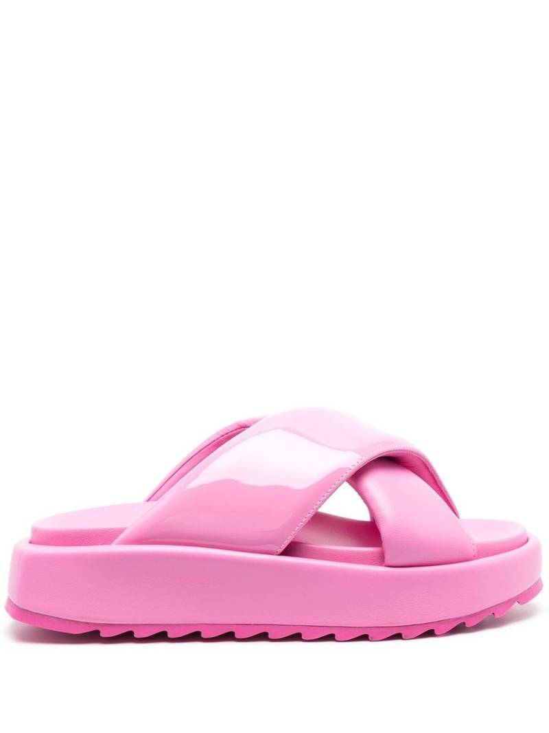 GIABORGHINI crossover-strap slides - Pink von GIABORGHINI