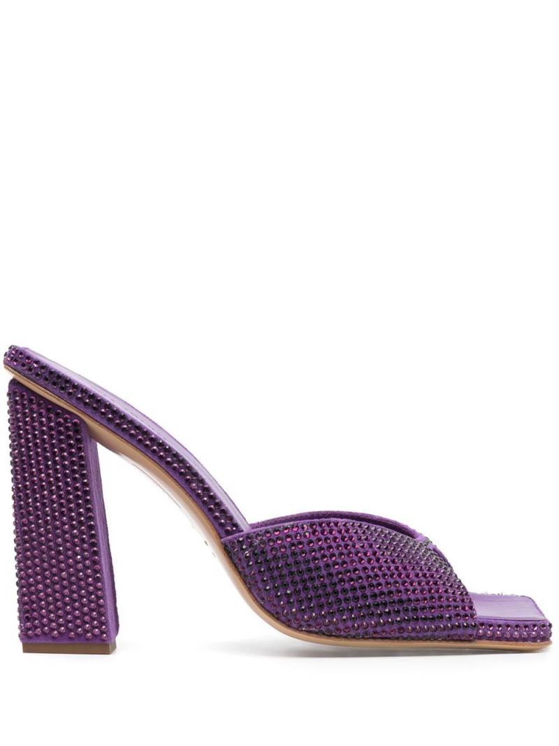 GIABORGHINI glass-crystal embellished mules - Purple von GIABORGHINI