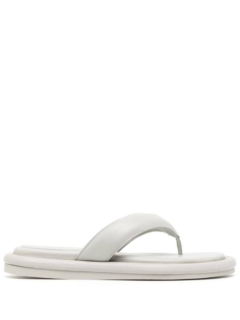 GIABORGHINI padded leather flip-flops - Grey von GIABORGHINI