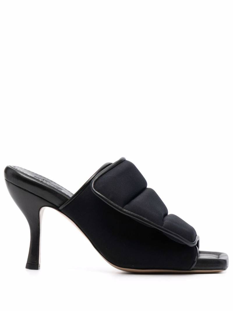 GIABORGHINI padded leather mules - Black von GIABORGHINI