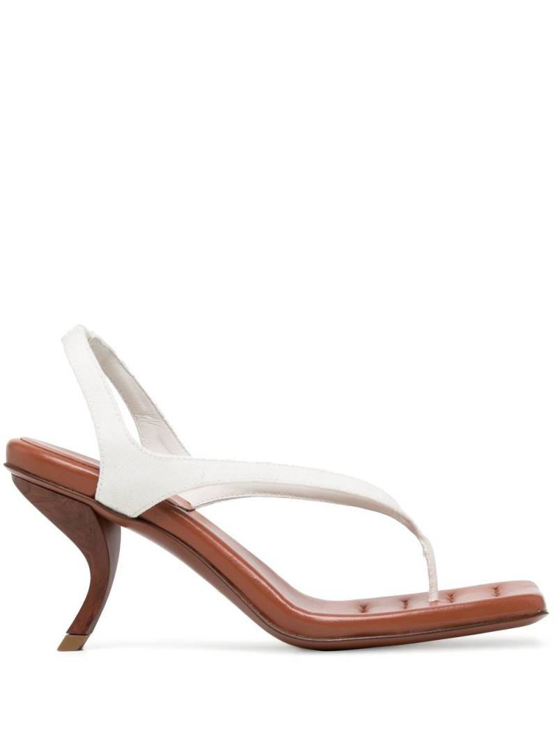 GIABORGHINI sculpted-heel thong-strap sandals - Brown von GIABORGHINI