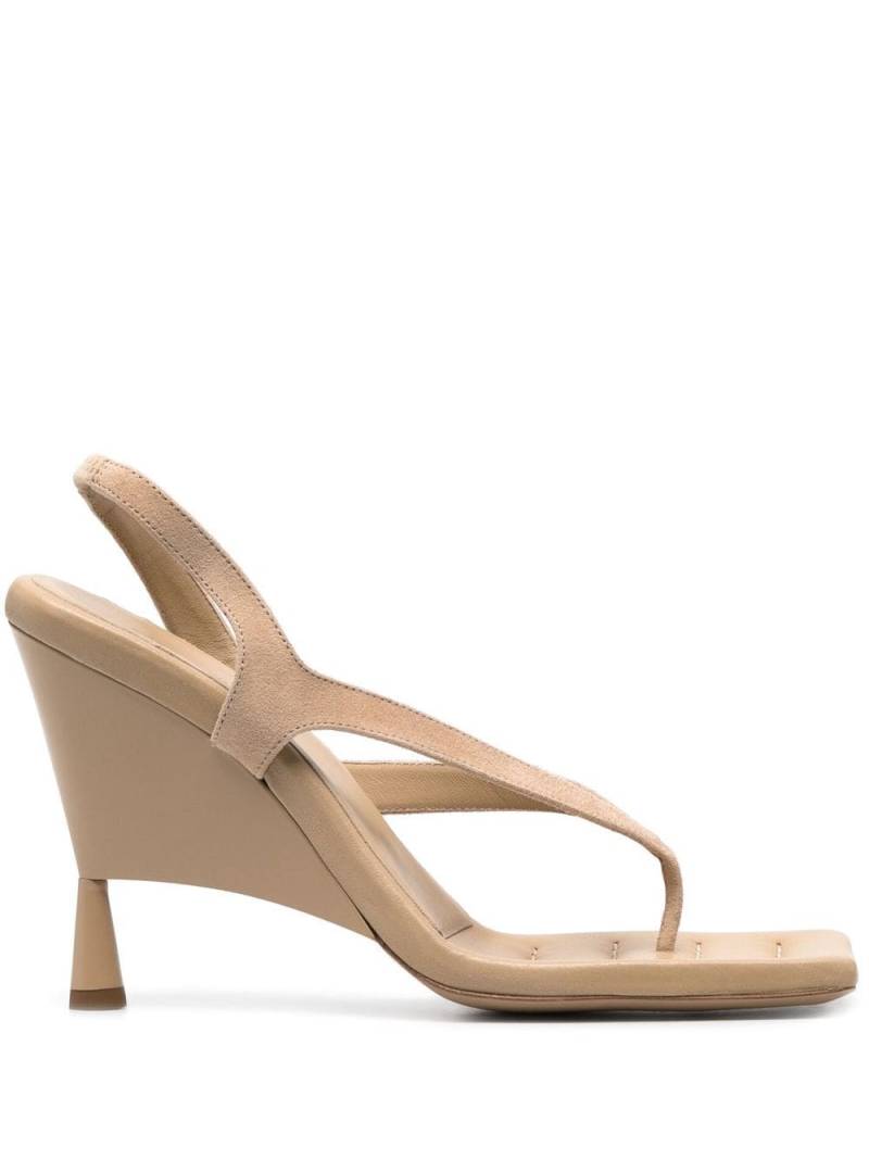 GIABORGHINI thong-strap leather sandals - Neutrals von GIABORGHINI