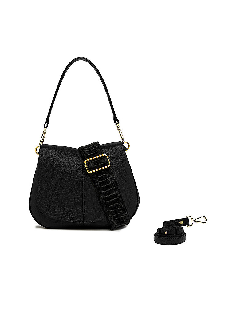 GIANNI CHIARINI Ledertasche - Umhängetasche HELENA ROUND schwarz von GIANNI CHIARINI