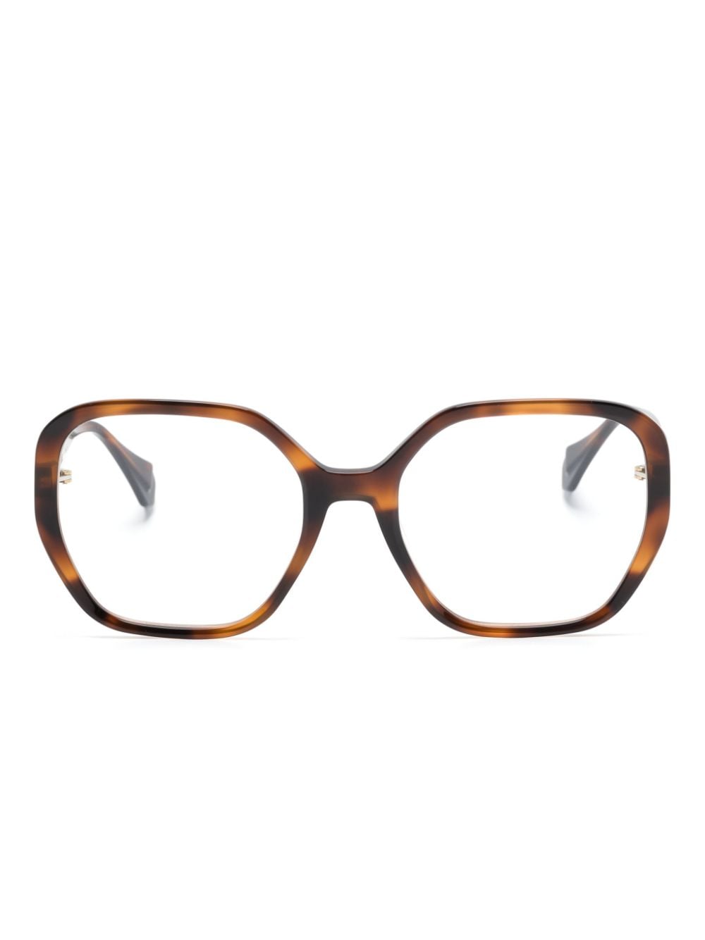 GIGI STUDIOS Acid geometric-frame glasses - Brown von GIGI STUDIOS