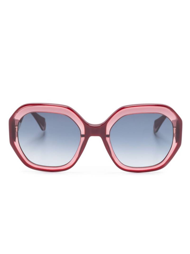 GIGI STUDIOS Bright geometric-frame sunglasses - Red von GIGI STUDIOS