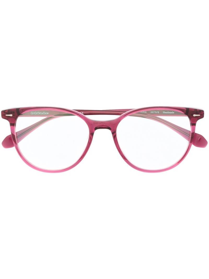 GIGI STUDIOS Dora round-frame glasses - Pink von GIGI STUDIOS