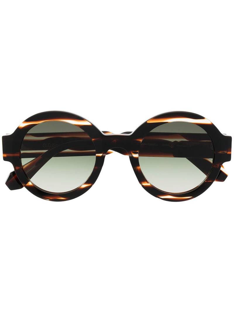 GIGI STUDIOS Laura round tinted sunglasses - Brown von GIGI STUDIOS