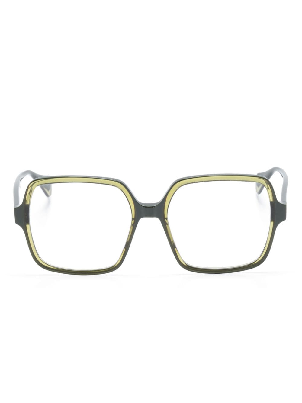 GIGI STUDIOS Vivid square-frame glasses - Green von GIGI STUDIOS