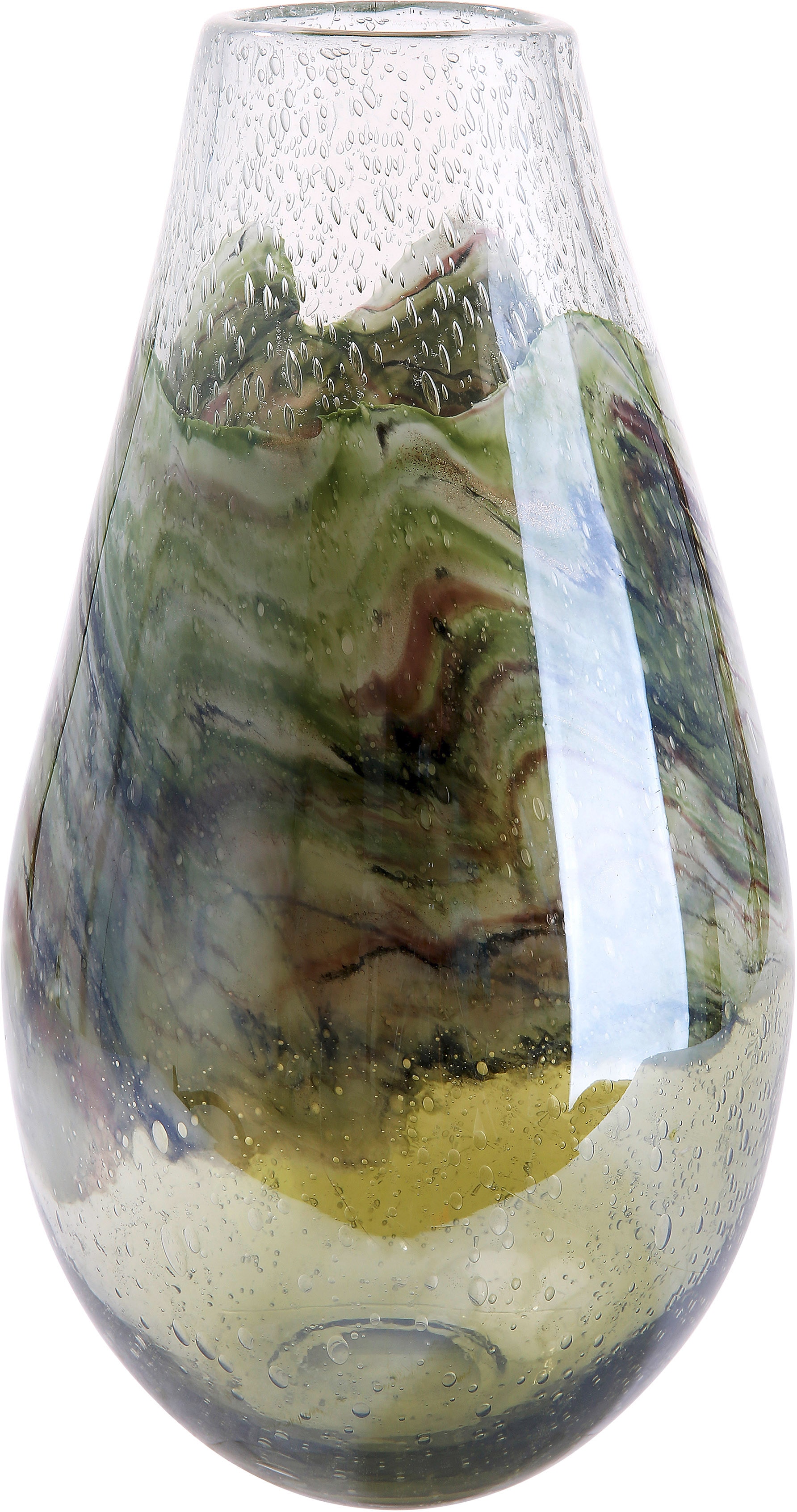 GILDE GLAS art Tischvase »Florenz«, (1 St.), aus Glas, Höhe ca. 34 cm von GILDE GLAS art