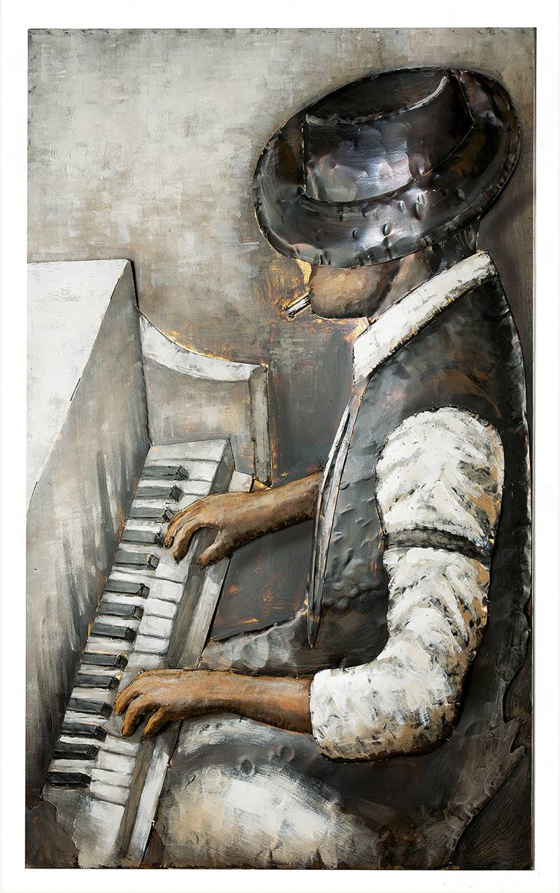 GILDE GALLERY Metallbild »Kunstobjekt Rhythm And Blues«, Musiker, (1 St.) von GILDE GALLERY