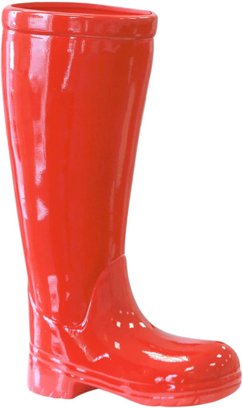 GILDE Schirmständer »Regenschirmständer Stiefel, rot«, (1 St.), für Regenschirme, Höhe 45 cm, Gummistiefel-Form, aus Keramik von Gilde