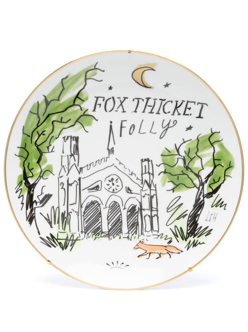 GINORI 1735 Fox Thicket Folly porcelain plate - White von GINORI 1735