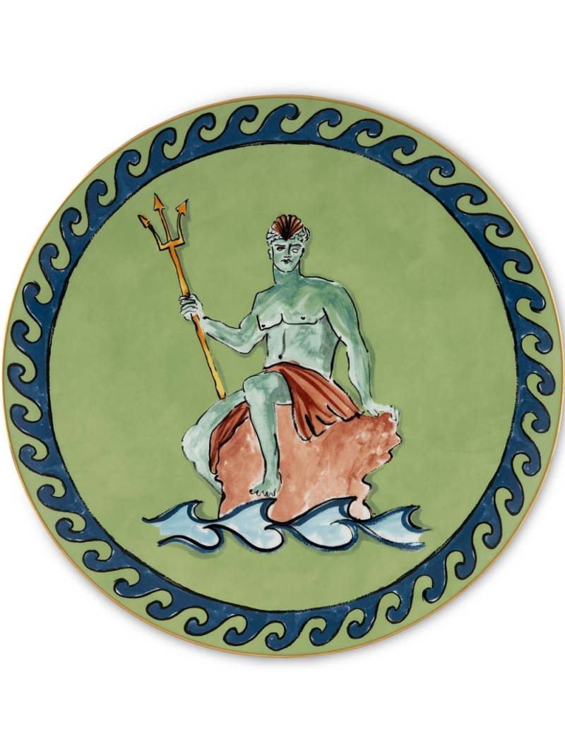 GINORI 1735 Il Viaggio Di Nettuno charger plate (33cm) - Green von GINORI 1735