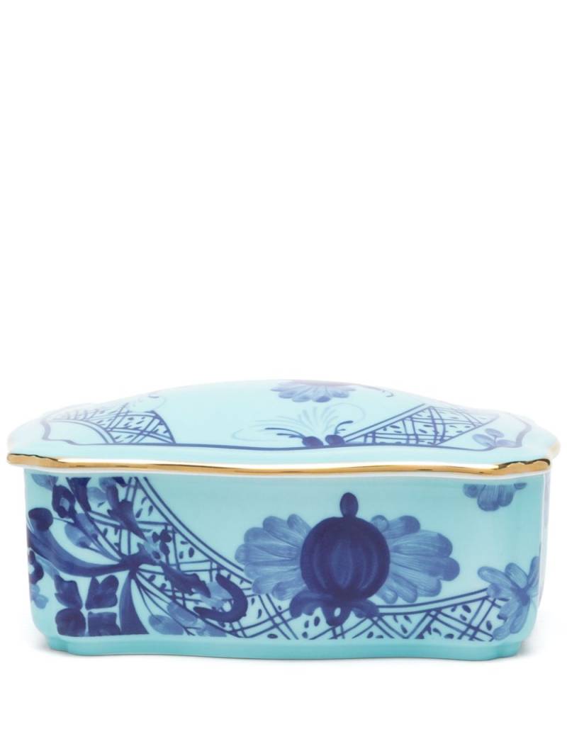 GINORI 1735 Iris trinket box (14.6cm x 7.2cm) - Blue von GINORI 1735