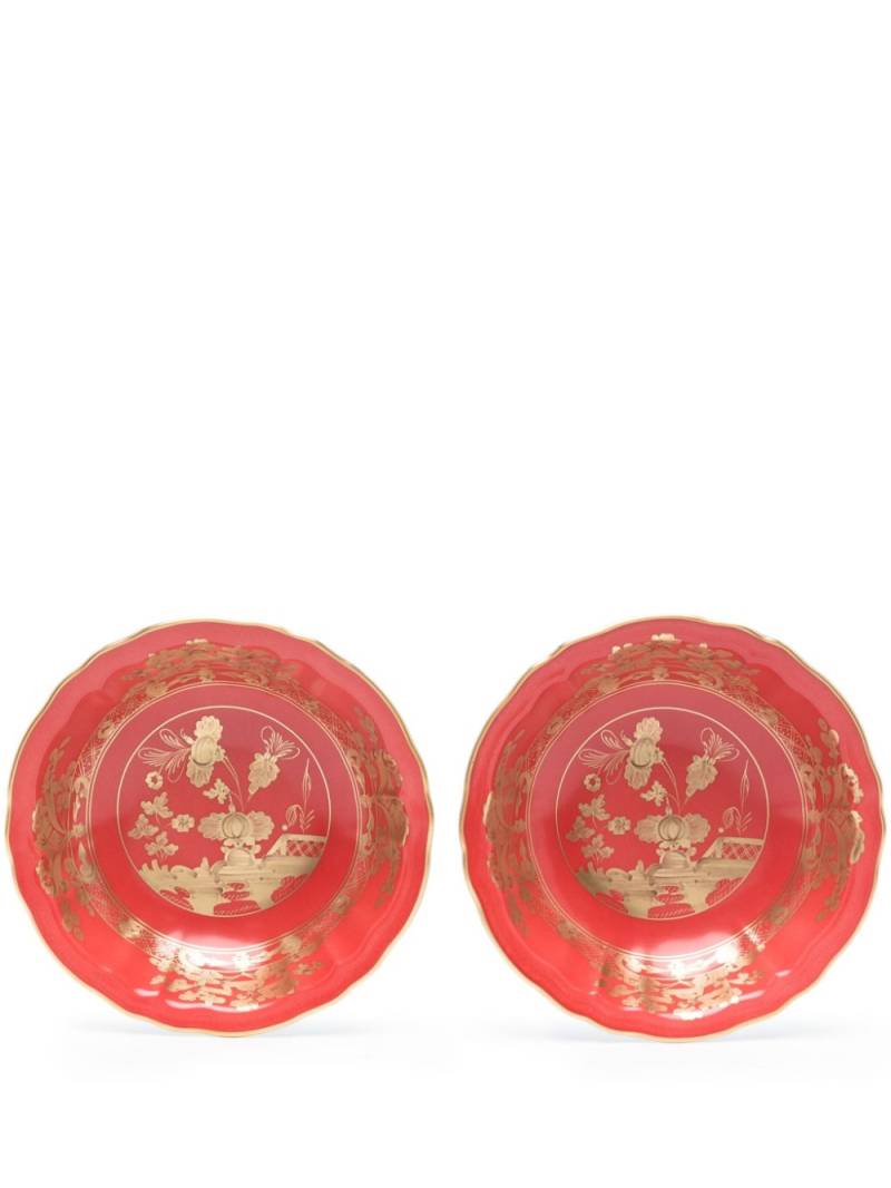 GINORI 1735 Oriente Italiano Rubrum porcelain plate (set of two) - Red von GINORI 1735