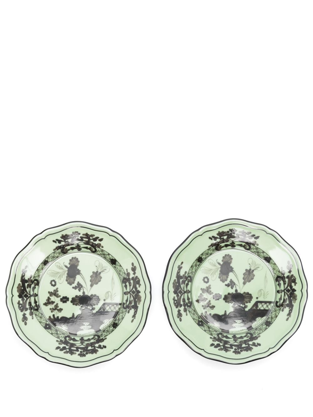 GINORI 1735 Oriente Italiano bread plate (set of two) - Green von GINORI 1735