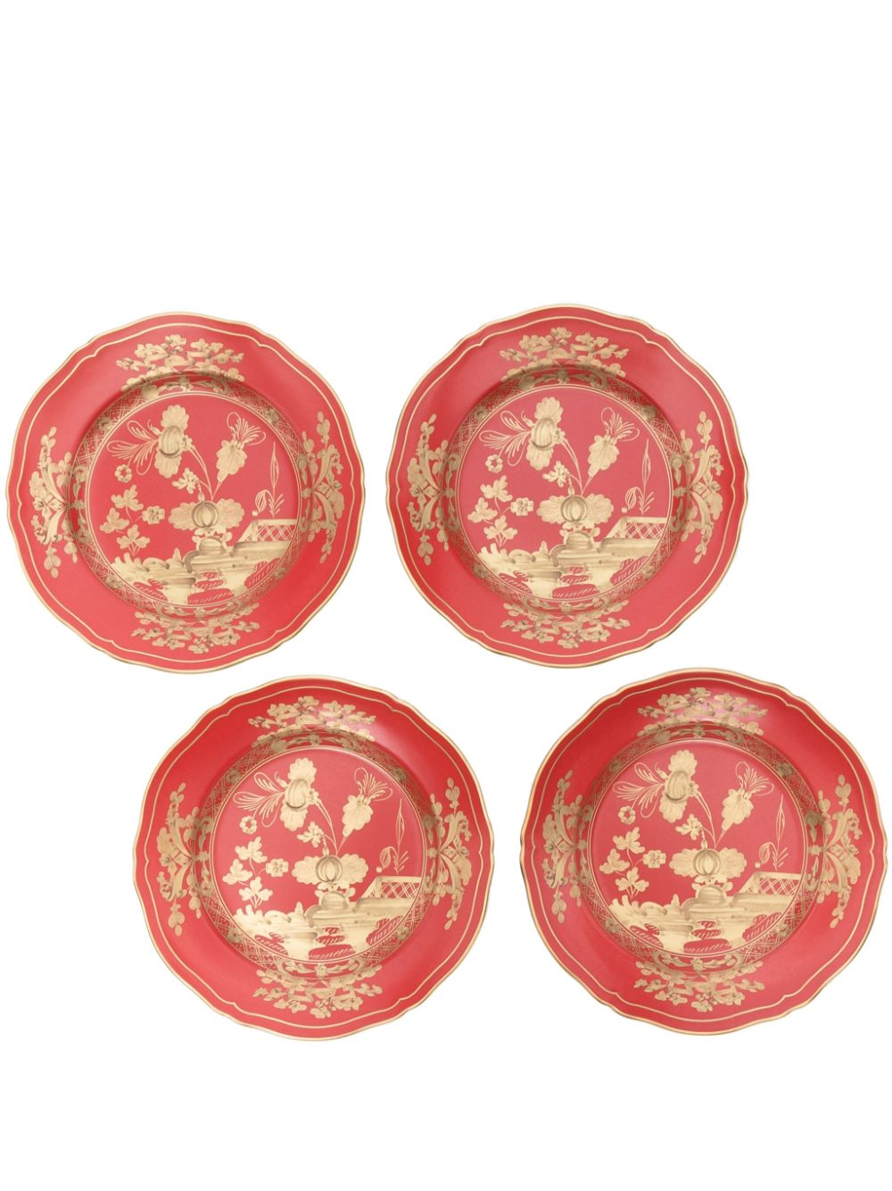 GINORI 1735 Rubrum Desert plates (set of four) - Red von GINORI 1735