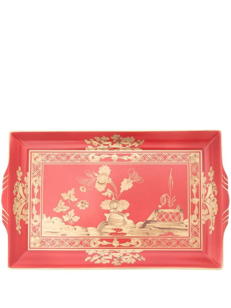 GINORI 1735 Rubrum Rectangular tray (25cm x 15cm) - Red von GINORI 1735