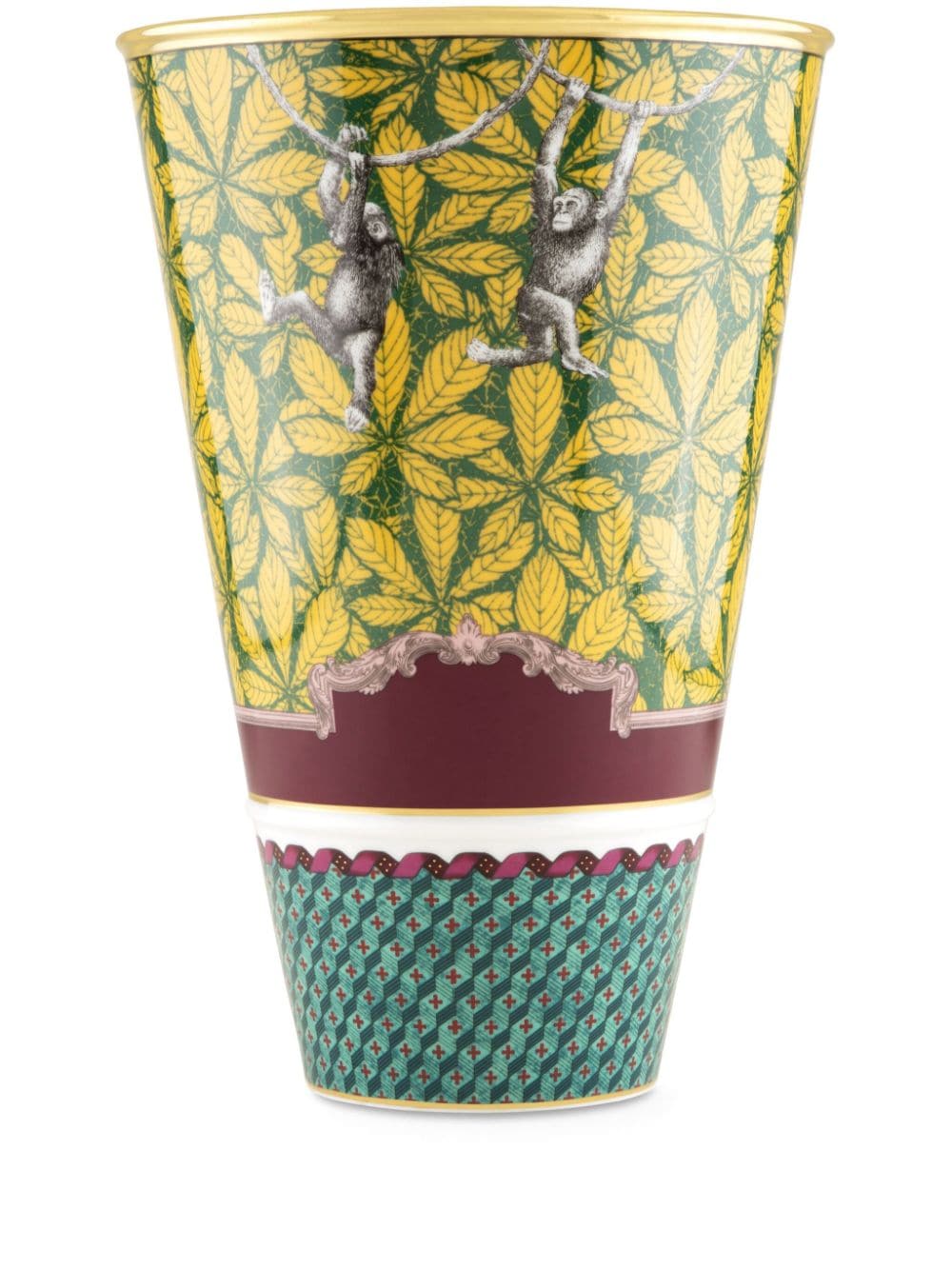 GINORI 1735 Scimmia Totem vase (30cm) - Yellow von GINORI 1735