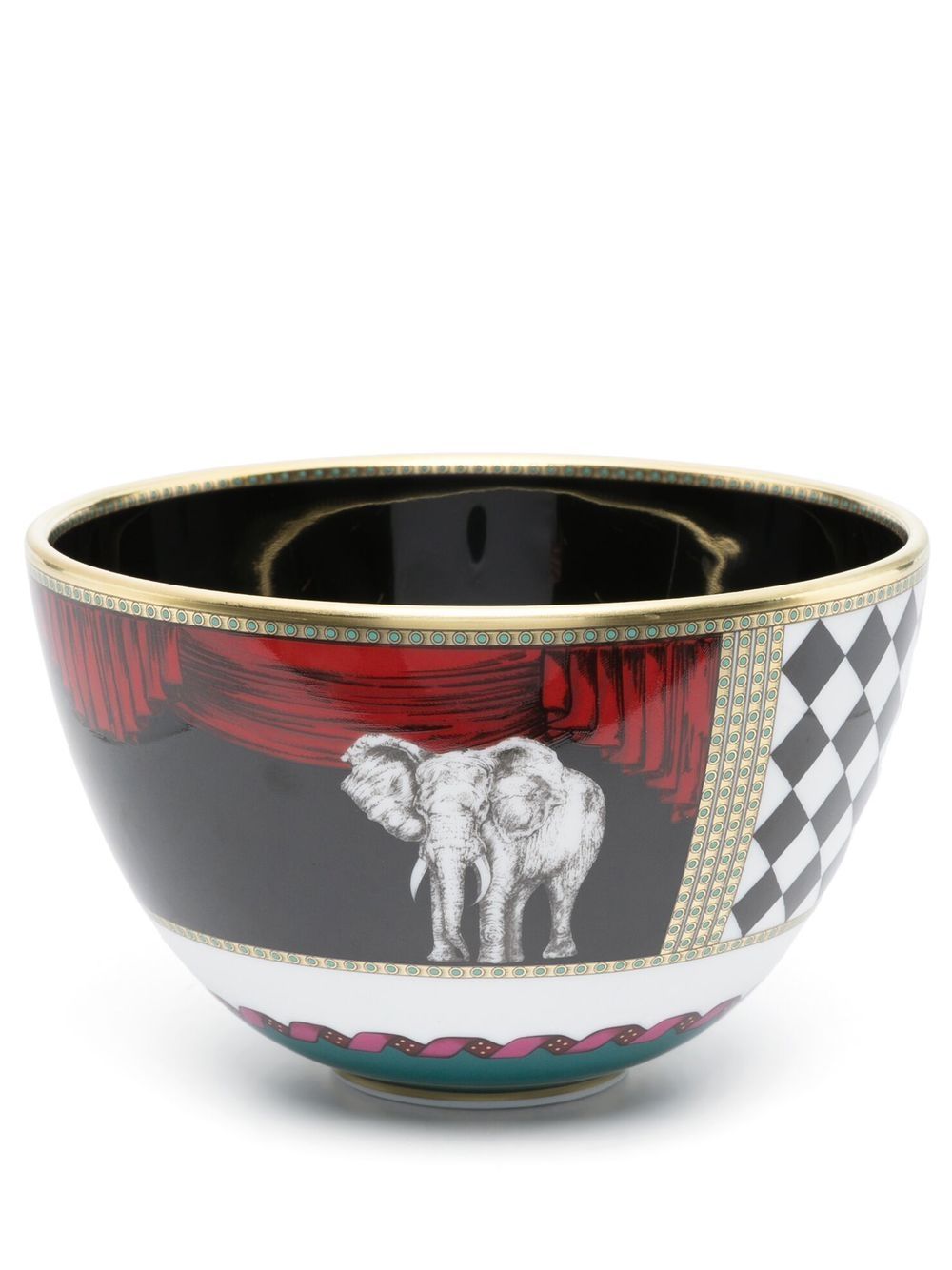 GINORI 1735 Totem Elephant bowl (10cm) - Black von GINORI 1735