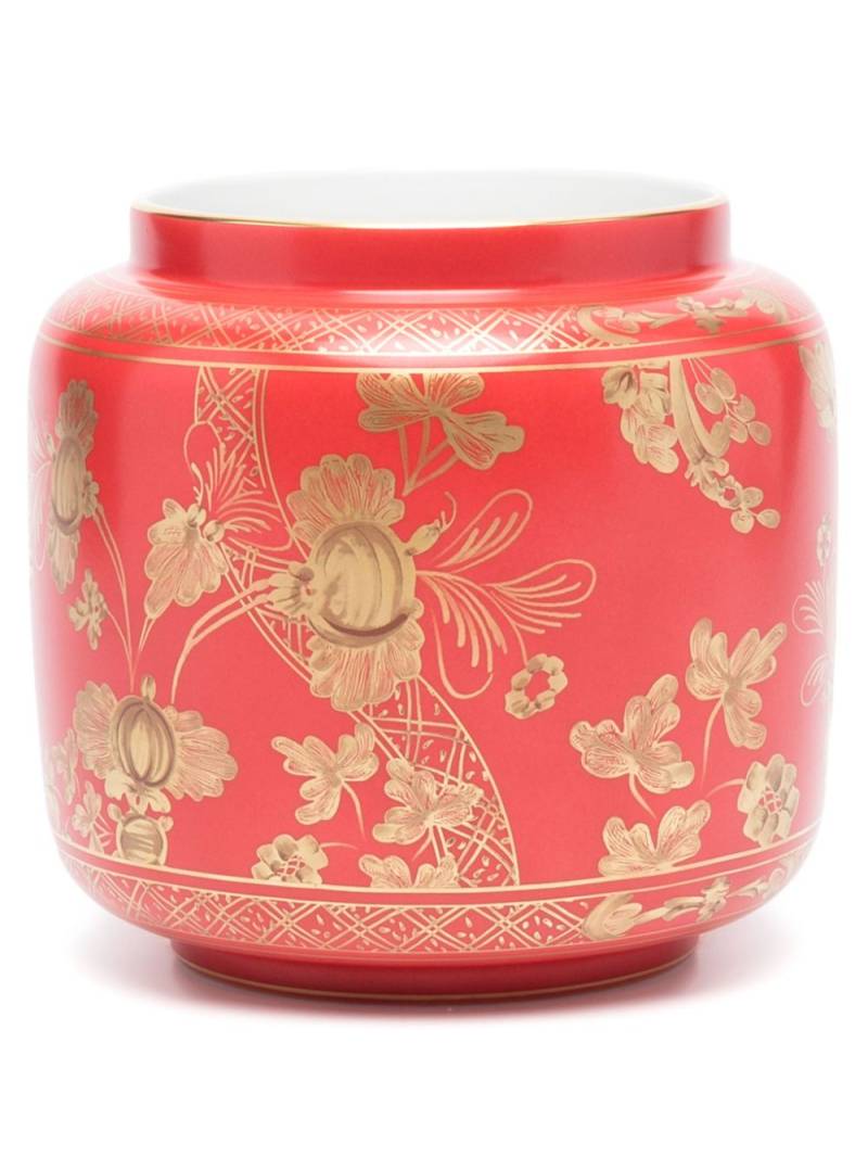 GINORI 1735 candle-holder porcelain vase (20cm x 16cm) - Red von GINORI 1735