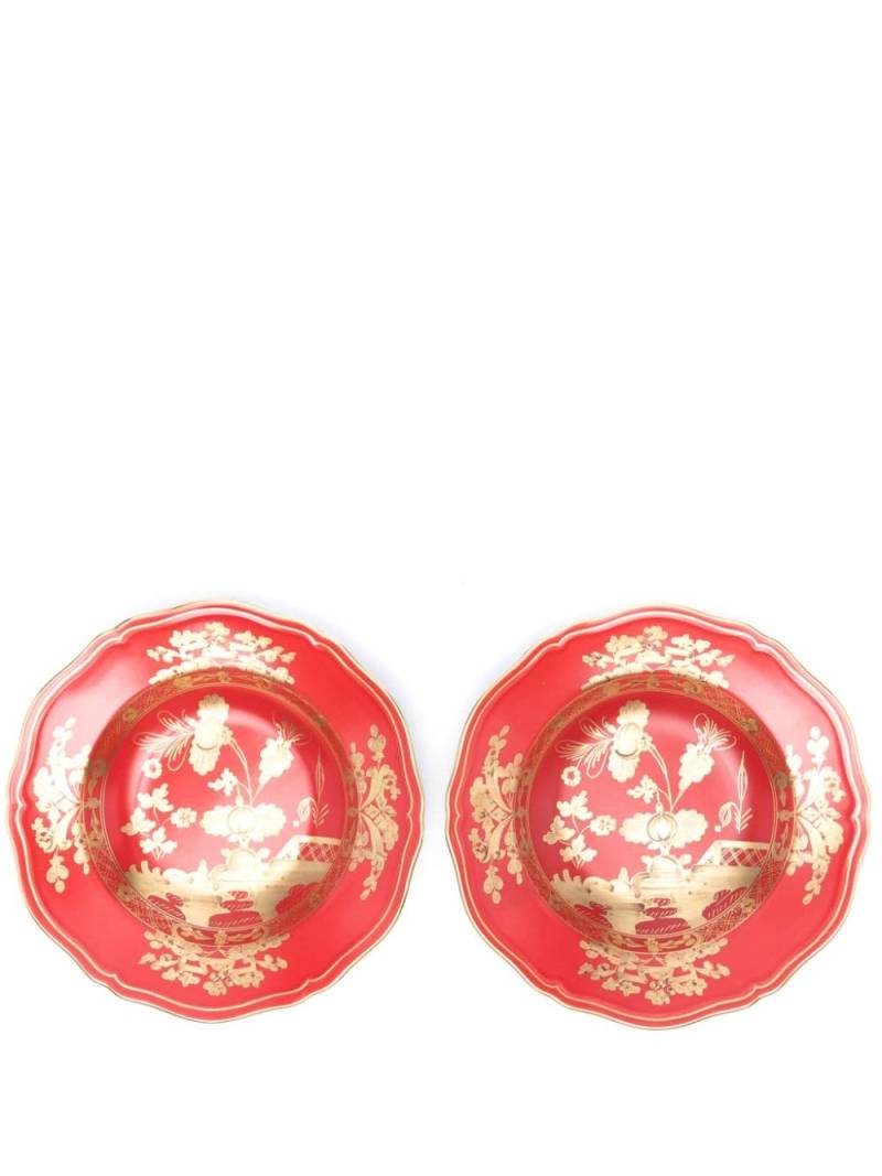 GINORI 1735 floral-print plates (set of two) - Red von GINORI 1735