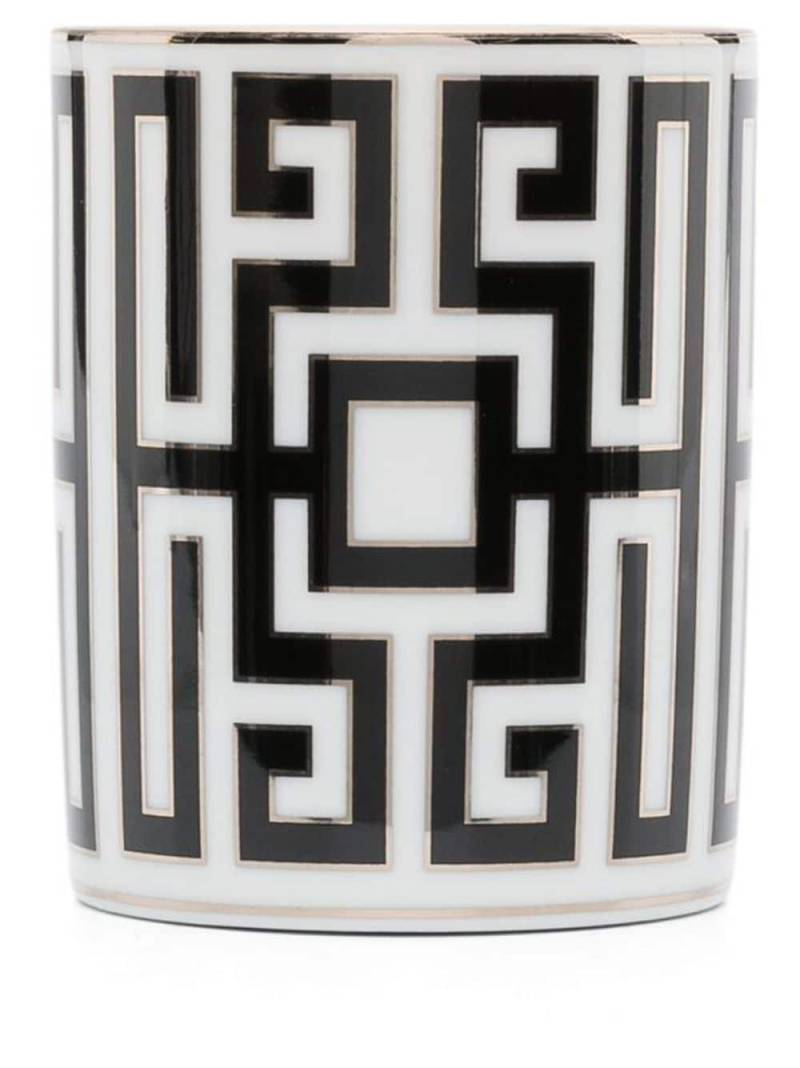 GINORI 1735 geometric print candle - White von GINORI 1735