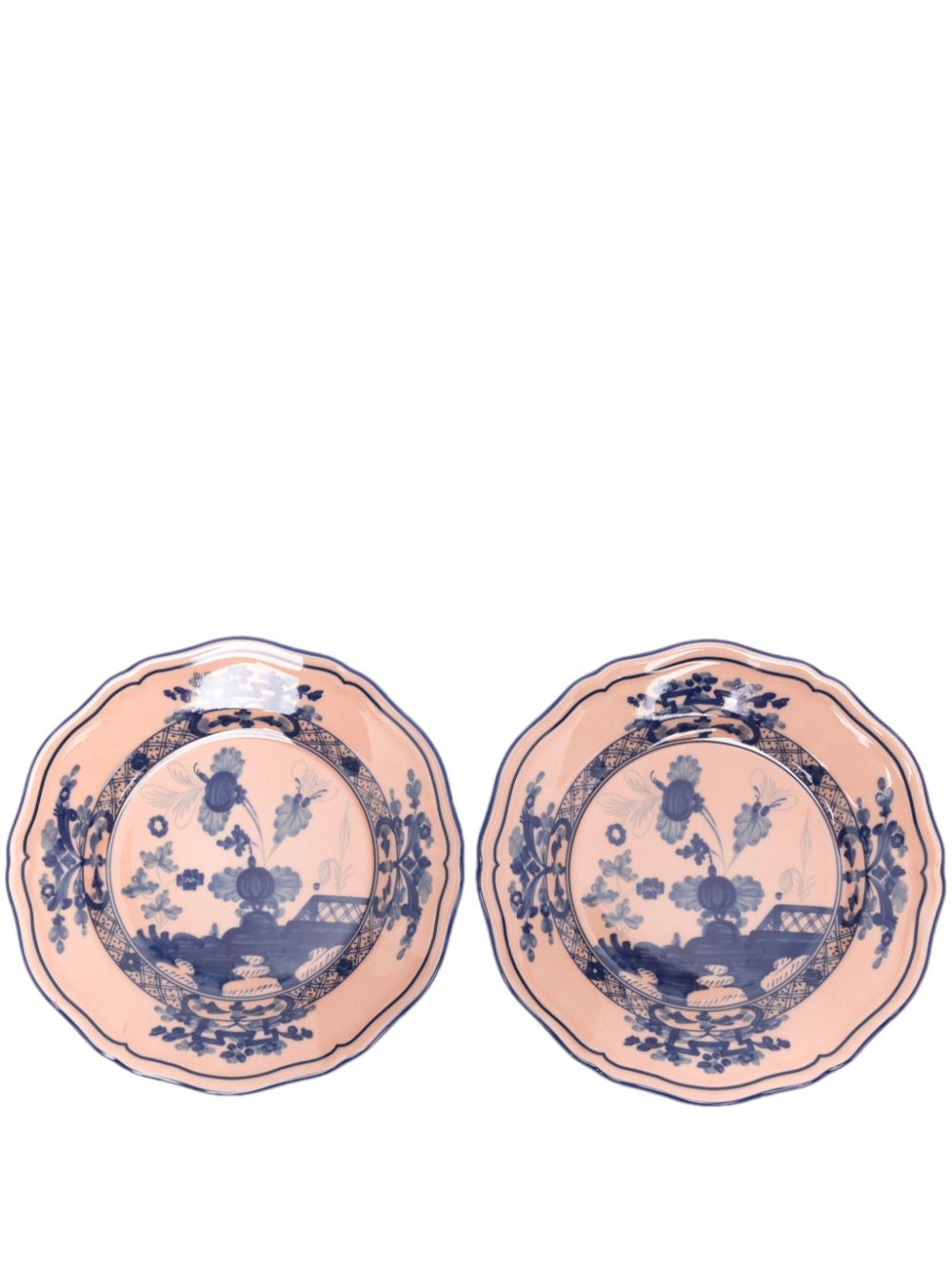 GINORI 1735 porcelain flat bread plate (set of two) - Pink von GINORI 1735