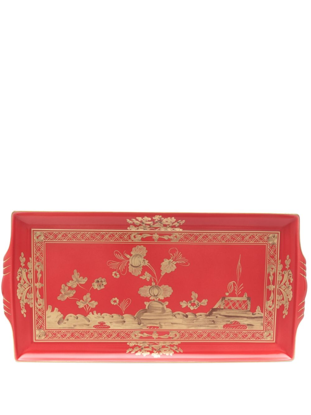 GINORI 1735 rectanglar tray (33.3cm x 1.7cm) - Red von GINORI 1735