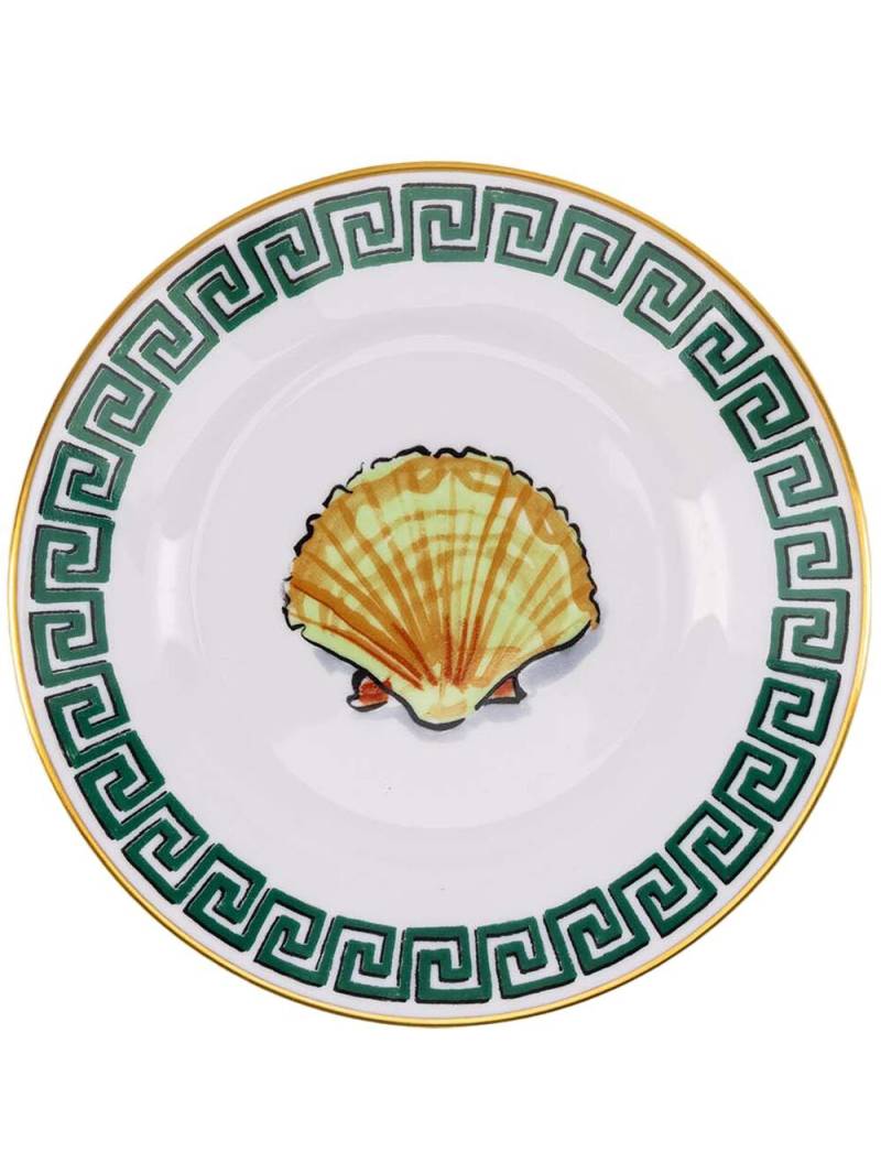 GINORI 1735 shell-print porcelain bread plate (16cm) - White von GINORI 1735