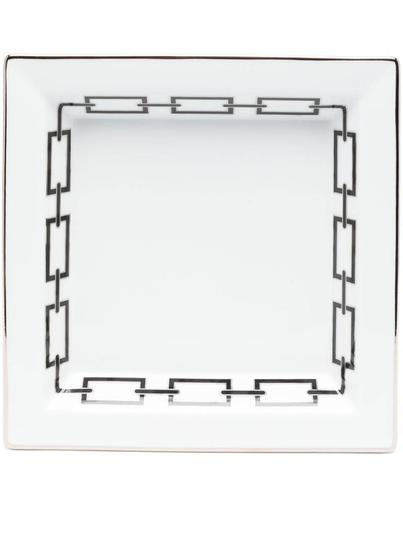 GINORI 1735 square-shape ceramic tray - White von GINORI 1735