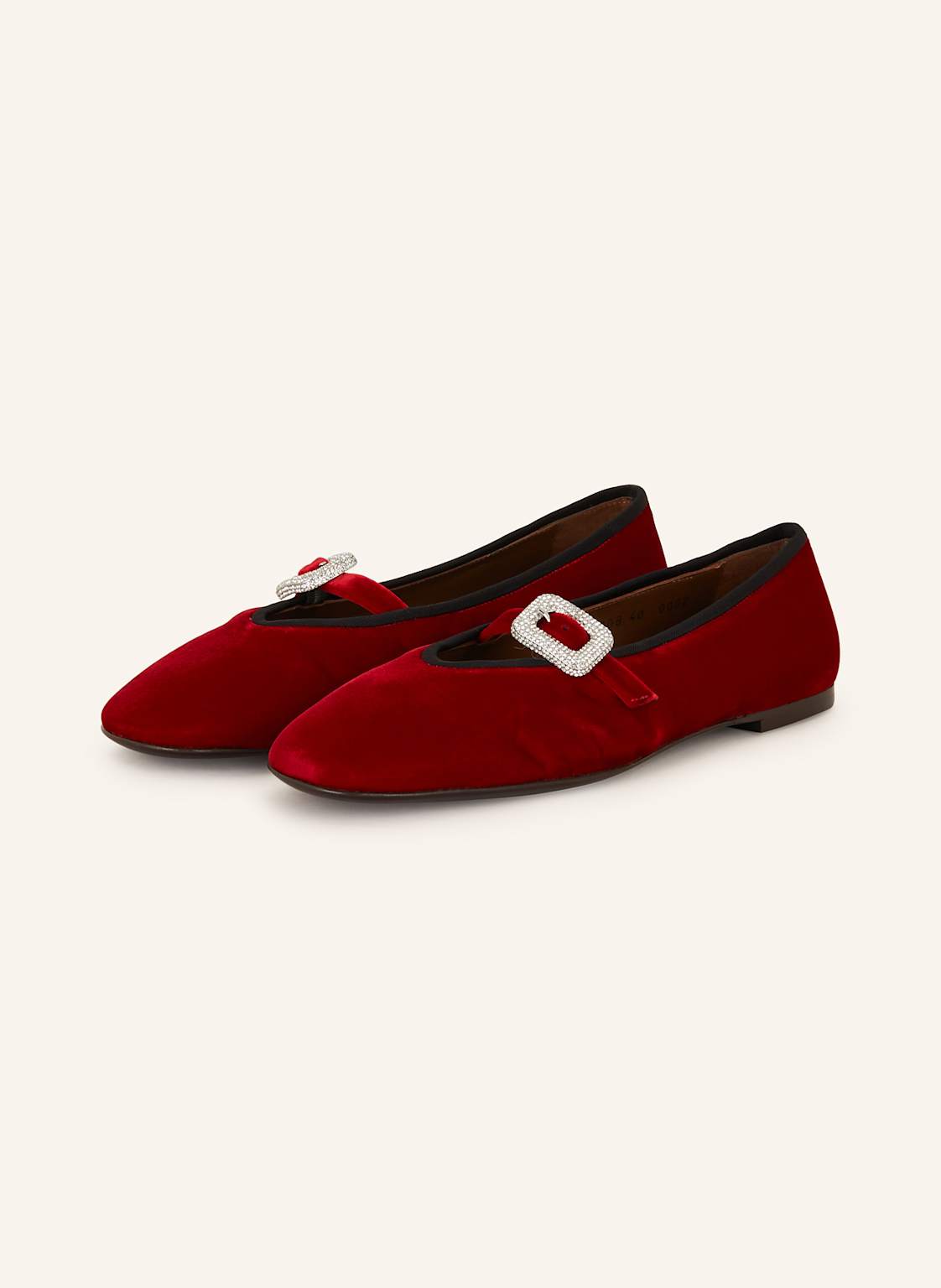 Giuseppe Zanotti Design Mary-Jane-Ballerinas Mit Schmucksteinen rot von GIUSEPPE ZANOTTI DESIGN