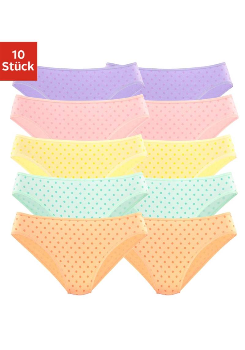 petite fleur Bikinislip, (10er-Pack), aus elastischer Baumwolle von PETITE FLEUR