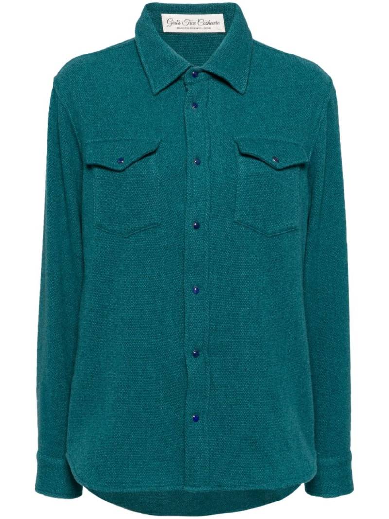 GOD'S TRUE CASHMERE Solid shirt - Blue von GOD'S TRUE CASHMERE