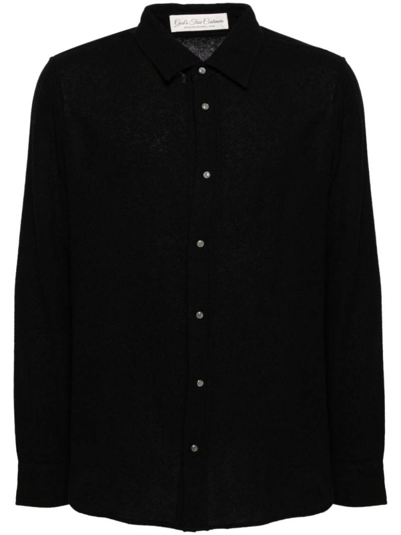 GOD'S TRUE CASHMERE gauze cashmere shirt - Black von GOD'S TRUE CASHMERE