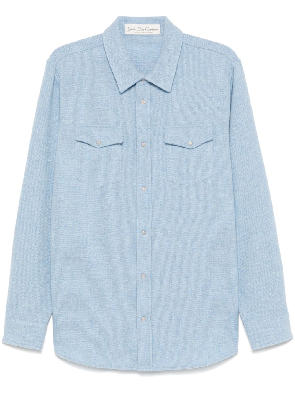 GOD'S TRUE CASHMERE mélange cashmere shirt - Blue von GOD'S TRUE CASHMERE