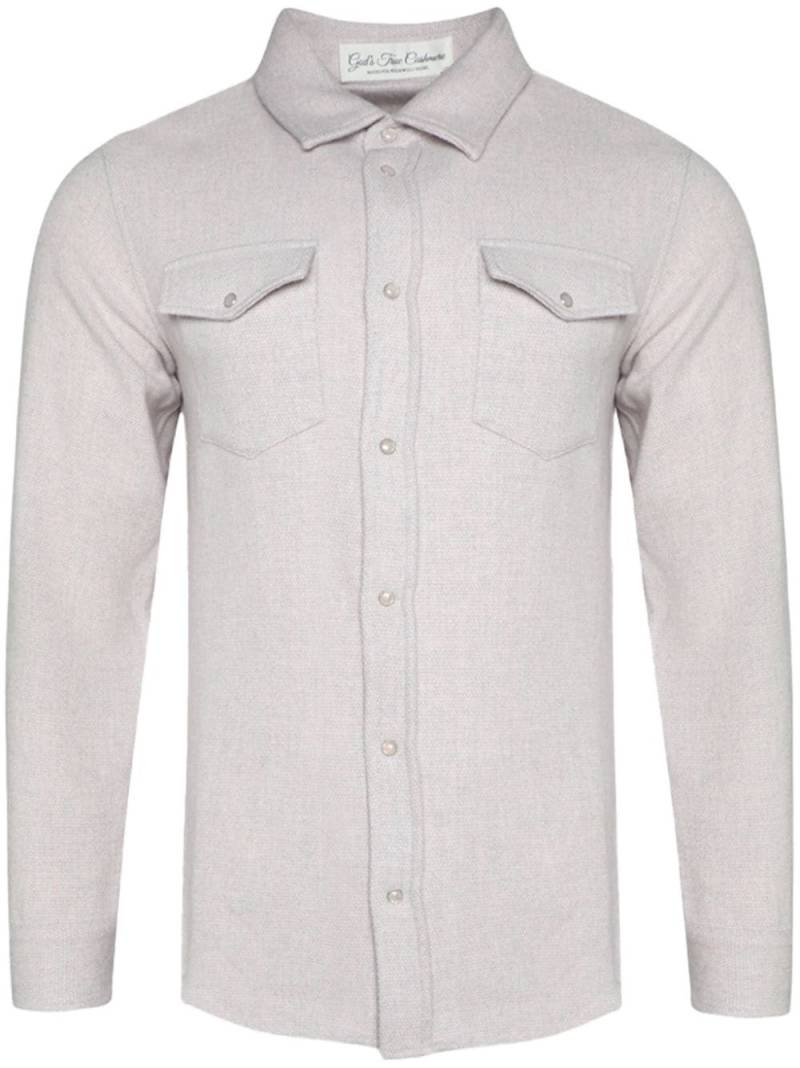 GOD'S TRUE CASHMERE melange cashmere shirt - Neutrals von GOD'S TRUE CASHMERE