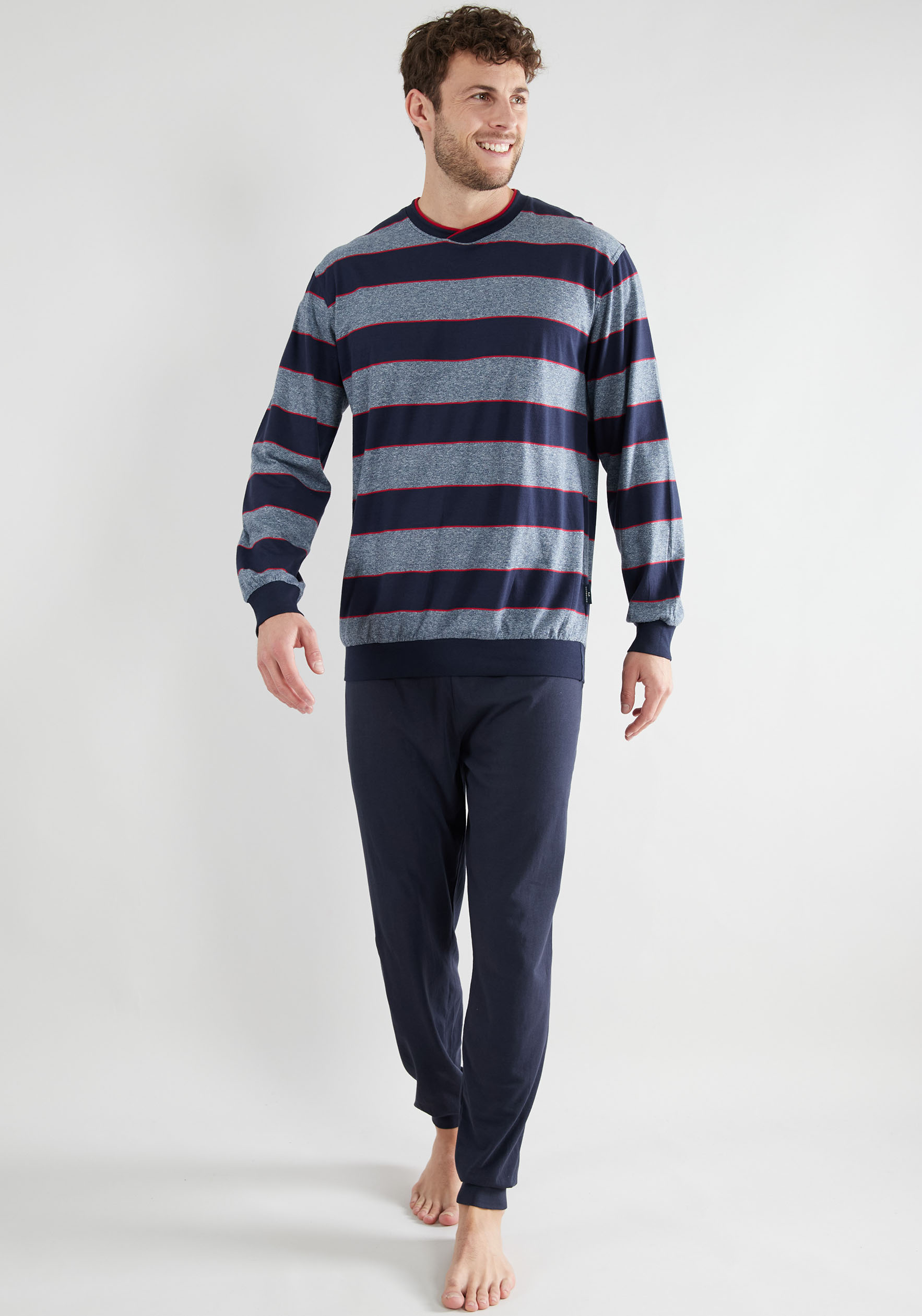 GÖTZBURG Pyjama »Red Label«, (2 tlg.), mit breitem Streifen-Design GÖTZBURG Pyjama »Red Label«, (2 tlg.), mit breitem Streifen-Design von GÖTZBURG
