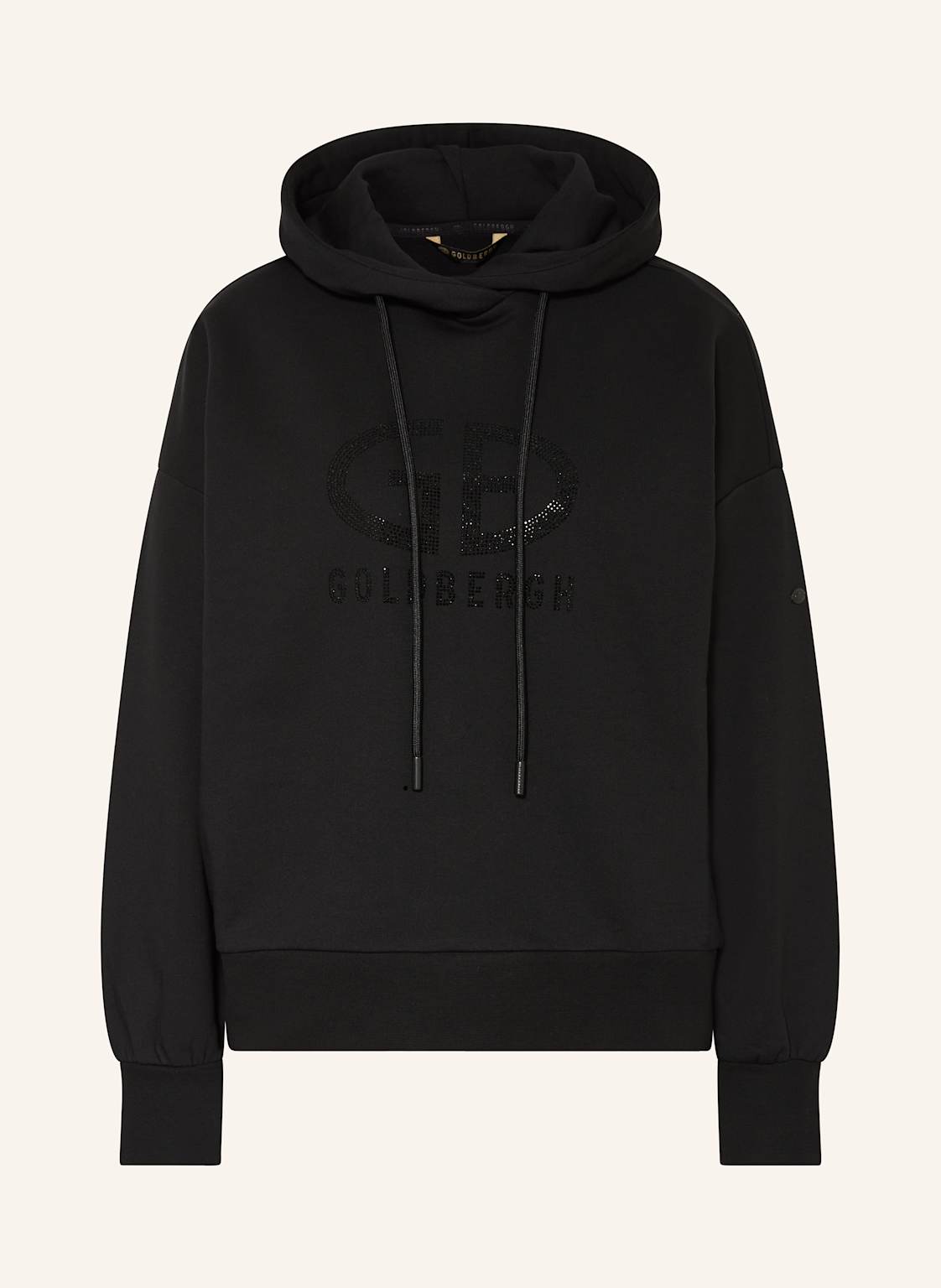 Goldbergh Hoodie Sparkling Mit Schmucksteinen schwarz von GOLDBERGH