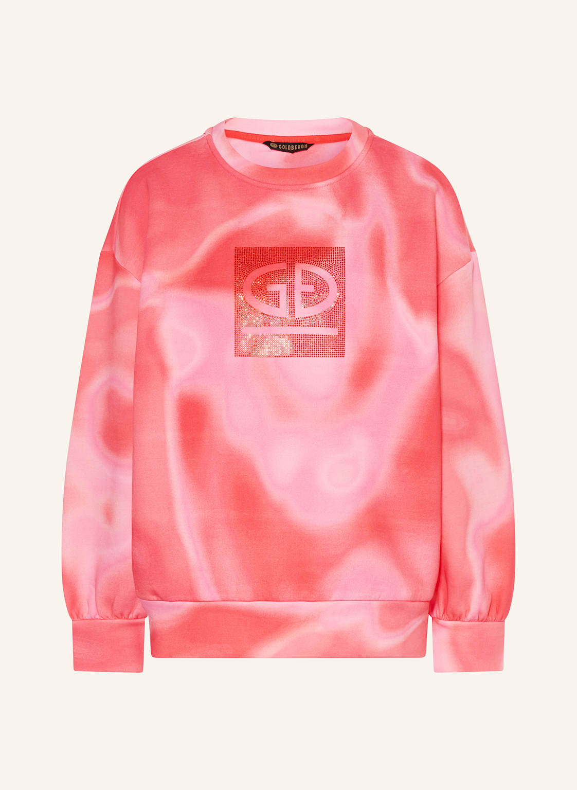 Goldbergh Sweatshirt Cerise Mit Schmucksteinen orange von GOLDBERGH