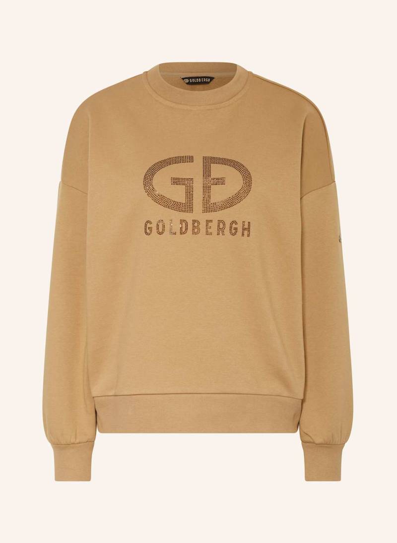 Goldbergh Sweatshirt Embrasse Mit Schmucksteinen braun von GOLDBERGH