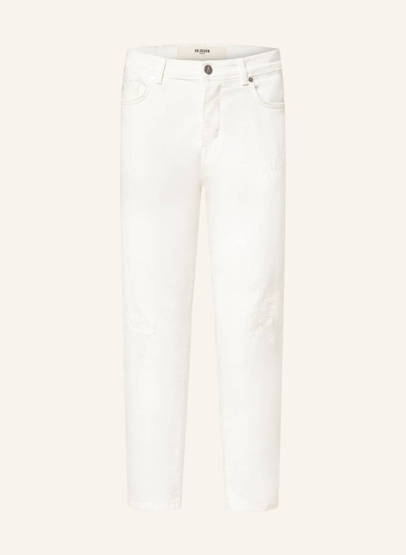 Goldgarn Denim Destroyed Jeans Rheinau Tapered Fit weiss von GOLDGARN DENIM