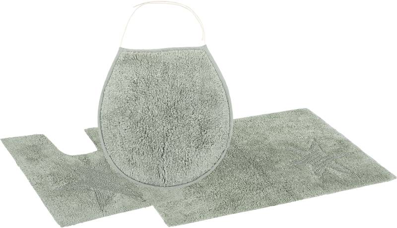 GOODproduct Badematte »Star«, Höhe 14 mm, rutschhemmend beschichtet, fussbodenheizungsgeeignet-schnell trocknend-strapazierfähig, Stern-Motiv, als 3 teiliges Badematten Set erhältlich von GOODproduct