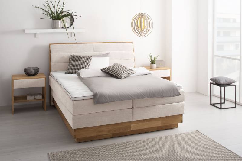 GOODproduct Boxspringbett, LED-Beleuchtung, mit zertifizierten, recycelten Bezugsstoffen von GOODproduct