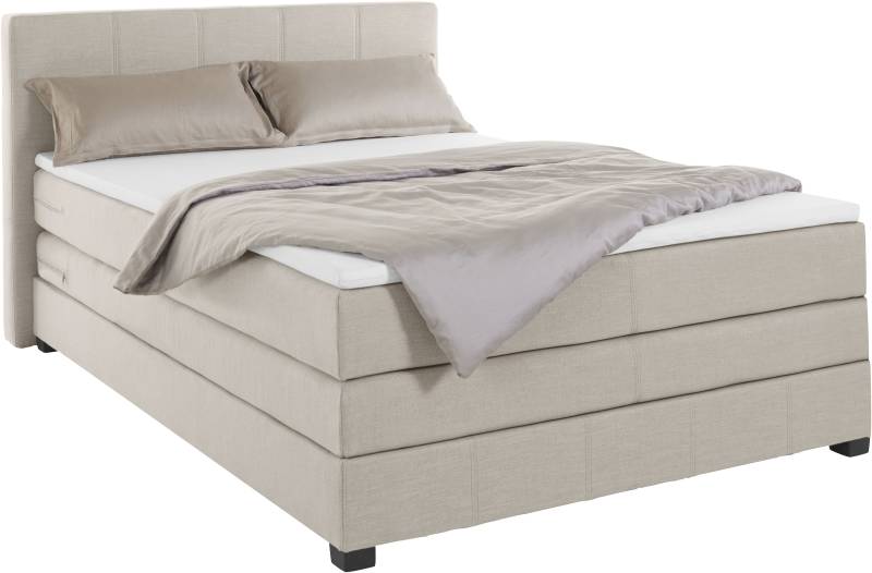 GOODproduct Boxspringbett »Peetu«, Taschenfederkern-Matratze, in 4 Breiten und 4 Farben, incl. Topper von GOODproduct