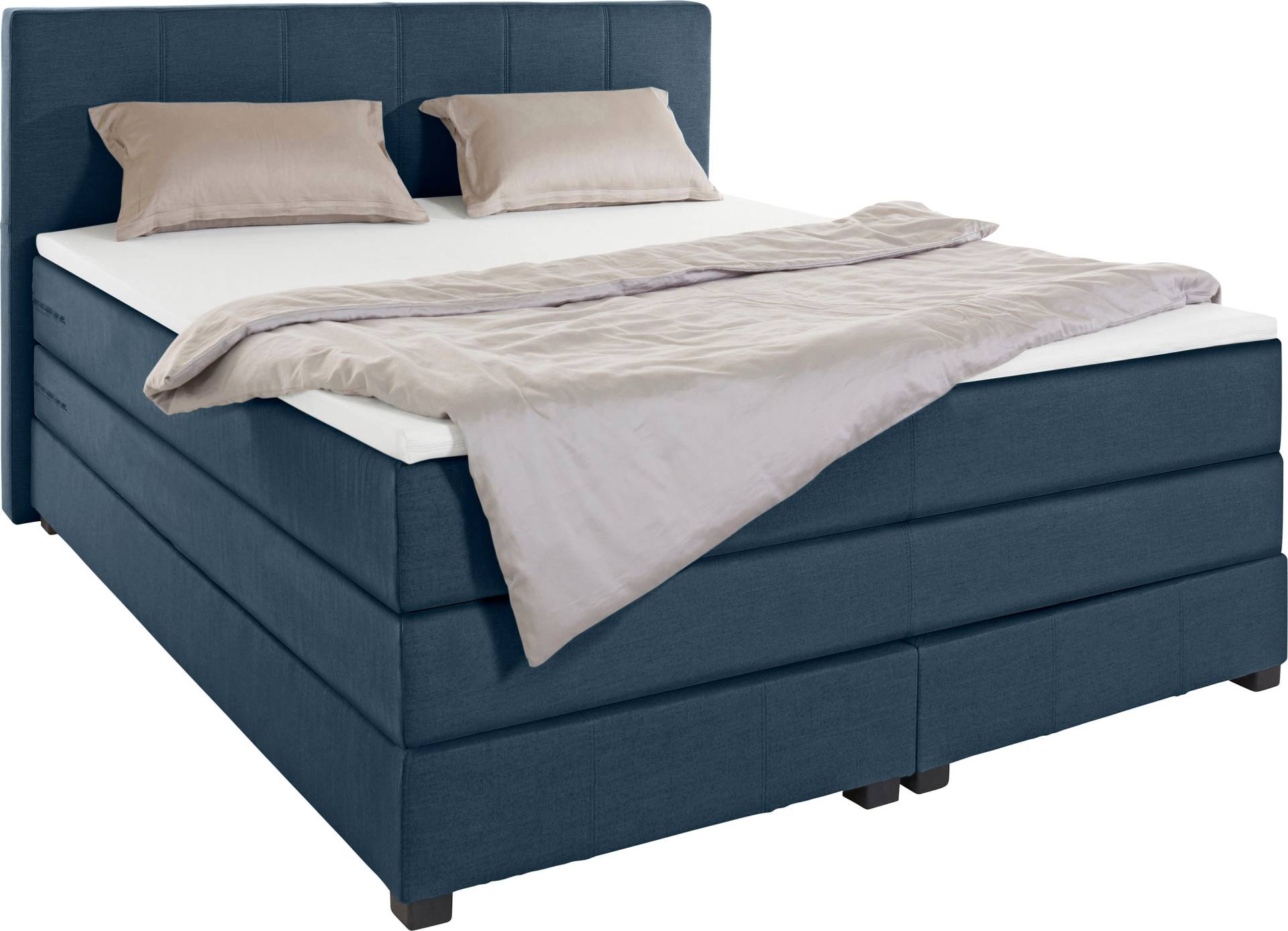 GOODproduct Boxspringbett »Peetu«, Taschenfederkern-Matratze, in 4 Breiten und 4 Farben, incl. Topper von GOODproduct