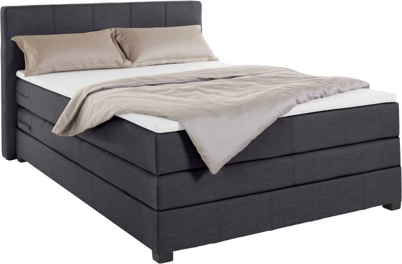 GOODproduct Boxspringbett »Peetu«, Taschenfederkern-Matratze, in 4 Breiten und 4 Farben, incl. Topper von GOODproduct