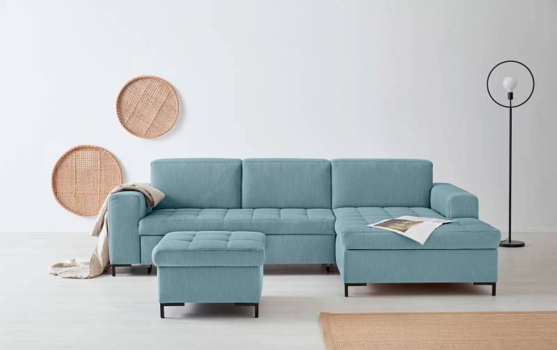 GOODproduct Ecksofa »Grazzo L-Form«, hochwertige Stoffe aus recyceltem Material, Steppung im Sitzbereich von GOODproduct